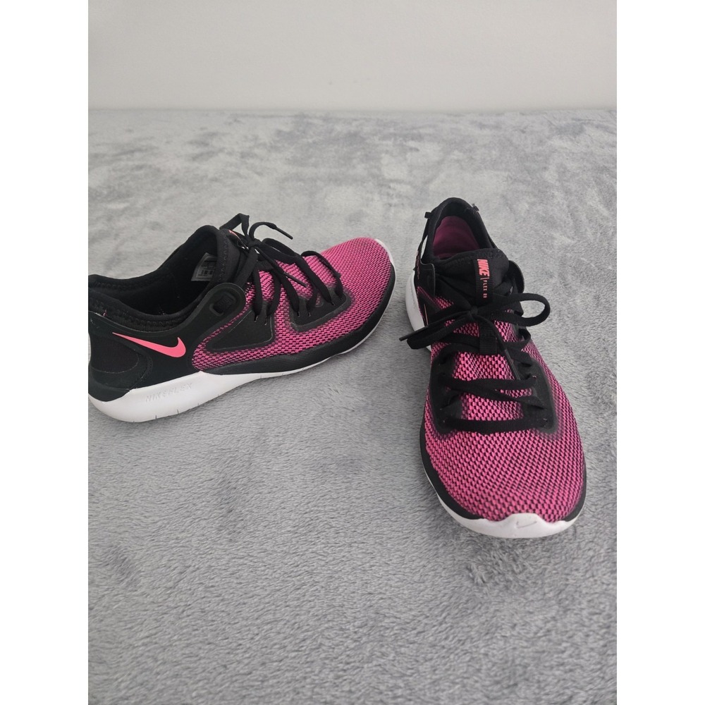 Nike Flex 2019 RN Running Athletic Shoes Women Size 8 Fushia Pink Black